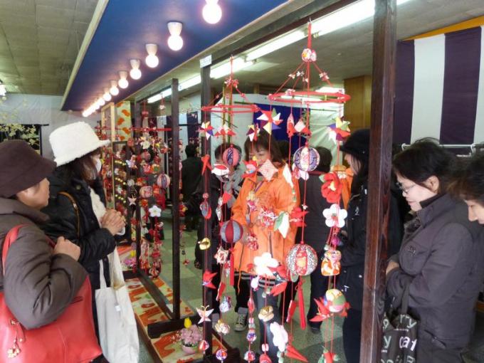 ささ福飾り展示会場の様子