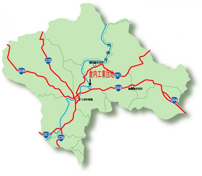 倉内工業団地位置図