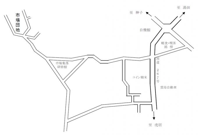 市場団地の周辺地図の画像