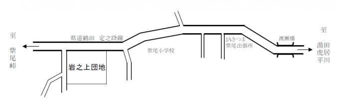 岩之上団地の周辺地図の画像
