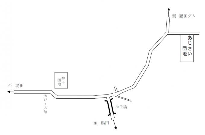 あじさい団地の周辺地図の画像