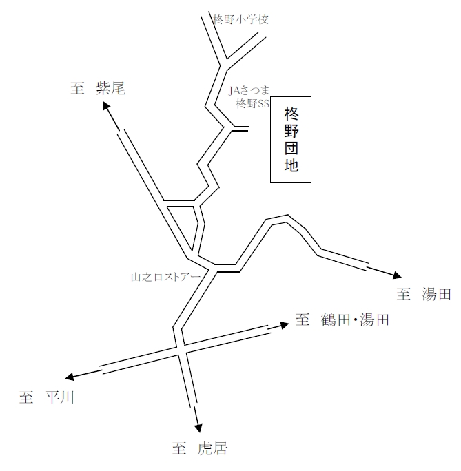 柊野団地の周辺地図の画像