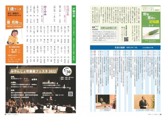 広報さつま1月号22~23ページの画像