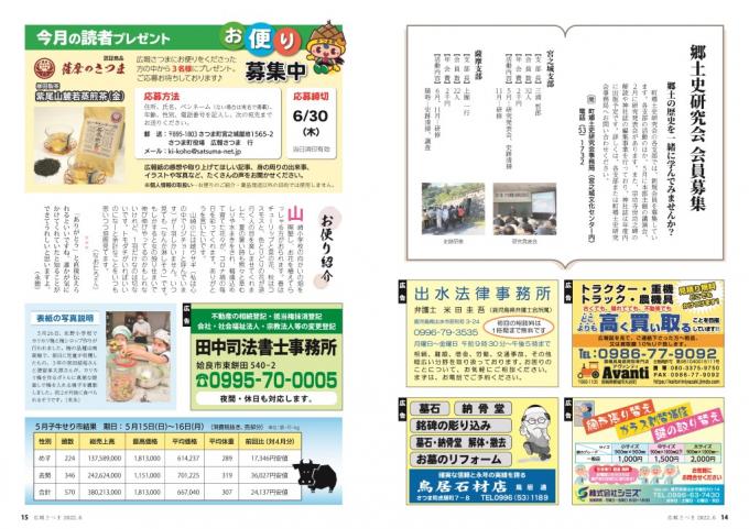 広報さつま6月号14~15ページの画像