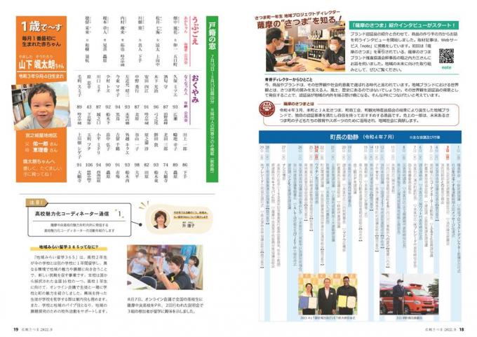 広報さつま9月号18~19ページの画像