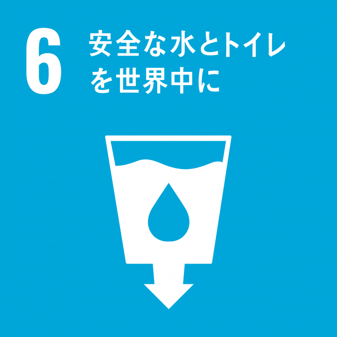 SDGsアイコン6 安全な水とトイレを世界中に