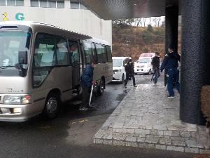 バスによる住民輸送訓練