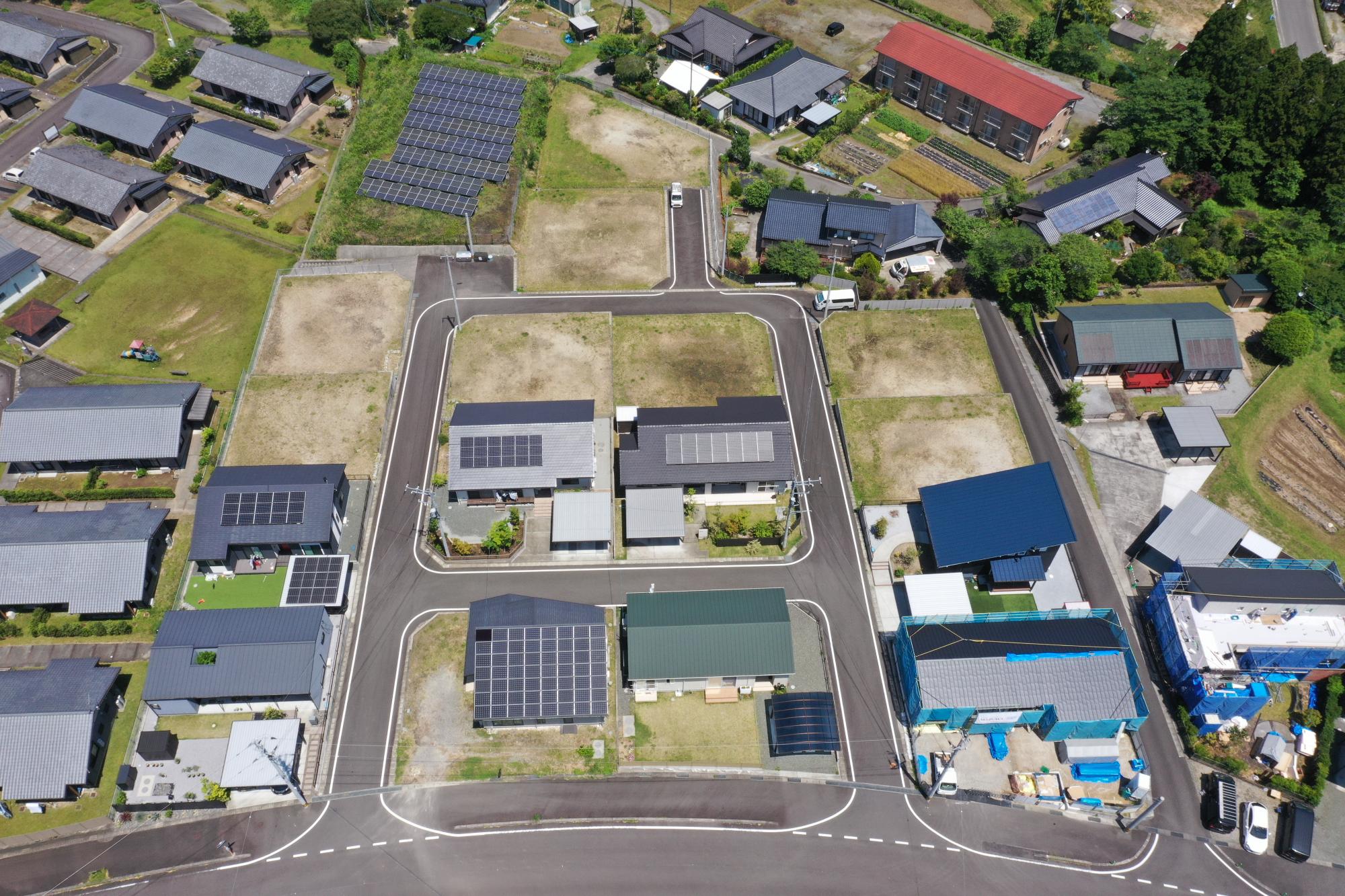 東谷住宅団地を上空から撮影した写真