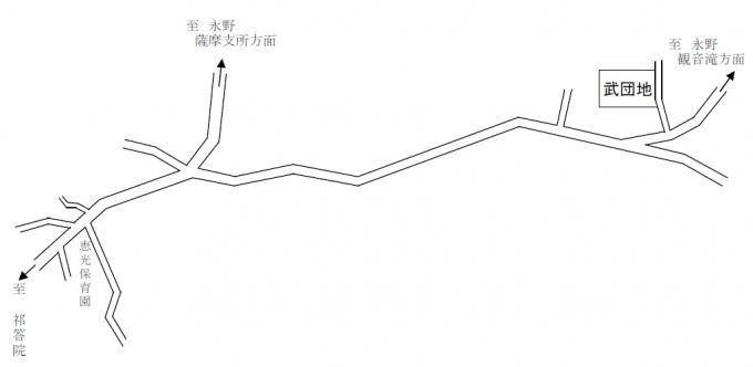 武団地の周辺地図の画像