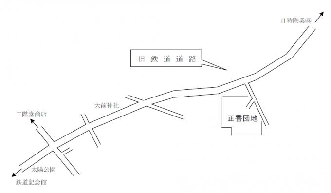 正香団地の周辺地図の画像