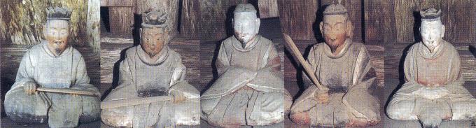 柏原鎮守神社の神体五像の写真